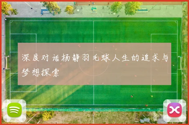 深度对话杨静羽毛球人生的追求与梦想探索